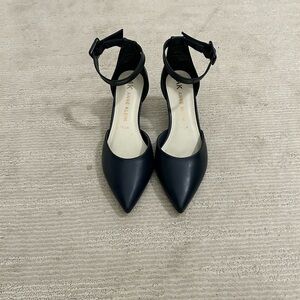 Anne Klein navy kitty heels